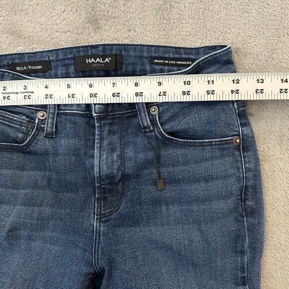 Haala Denim Jeans Size 24 Bella Trouser Flare Leg Dark Wash - Picture 4 of 7